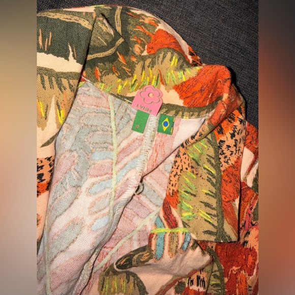 FARM Rio button up mini dress - Picture 4 of 5